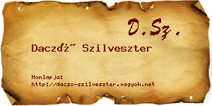 Daczó Szilveszter névjegykártya