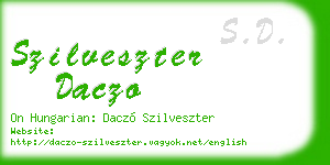 szilveszter daczo business card